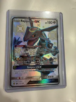 Pokemon Shiny Rayquaza GX 177a/168 Hidden Fates Full Art Promo Holo NM - Image 1