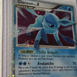 Pokemon Glaceon LV.X 98/100 Ultra Rare Holo Swirl LP+/NM - Image 3