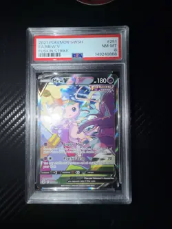 2021 POKEMON SWORD & SHIELD FUSION STRIKE #251 FULL ART/MEW V PSA 8 - Image 1