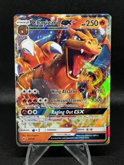 2017 POKEMON BURNING SHADOWS CHARIZARD GX 20/147 ULTRA RARE HOLO - Image 1
