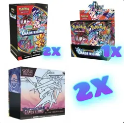 CHAOS RISING Pokemon Center ETB’s x2 + Booster Box + Booster Bundle x2 Presale - Image 1
