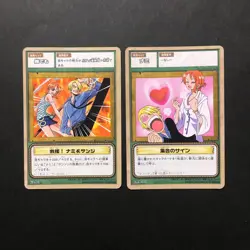 S5586 Nami & Sanji Japanese One Piece Card Game Retro Vintage YM9 - Image 1