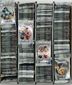 Lot of (315) Disney Lorcana TCG Fabled Booster Packs SEALED - Image 1
