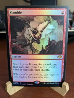 MTG: Gamble FOIL #121 RARE, NM Dominaria Remastered Red Instant Chase Card!! - Image 1