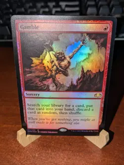 MTG: Gamble FOIL #121 RARE, NM Dominaria Remastered Red Instant Chase Card!! - Image 2