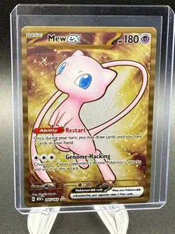 Pokemon TCG - Mew 205/165 Scarlet & Violet 151 Gold UPC Promo Metal Card - Image 1