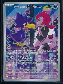 2025 Pokemon TCG Team Rocket's Murkrow Illustration Card 200/182 Destined Rivals - Image 1