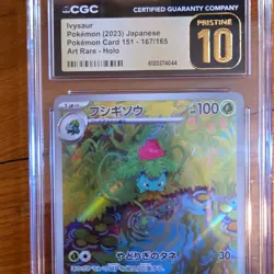 Pokemon CGC Pristine 10 Ivysaur 167/165 Art Rare Holo Japanese Card 151 2023 - Image 2