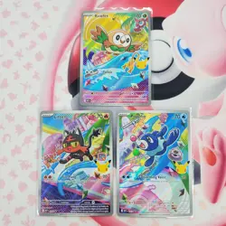 Rowlett 043 + Litten 044 + Popplio 045 - First Partner Pokemon Cards #L293 - Image 1