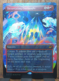 MTG🔥 Devastating Onslaught ( Borderless FOIL ) - MYTHIC - EOE - NEAR MINT💕❤ - Image 1