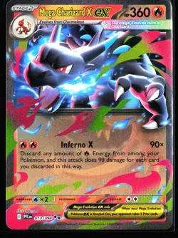 2025 Phantasmal Flames Mega Charizard X ex #13 Double Rare Holo Pokemon Card - Image 1