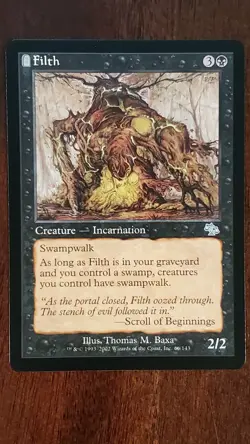 Filth Judgment EX/LP #66 MTG Magic the Gathering Creature Uncommon Black - Image 1