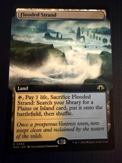 MTG Flooded Strand Borderless Modern Horizons 3 Rare NM - Image 1