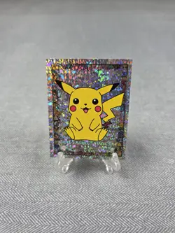 1999 Nintendo Merlin Collections Pokemon Sticker #S1 Pikachu Prism Holographic - Image 1