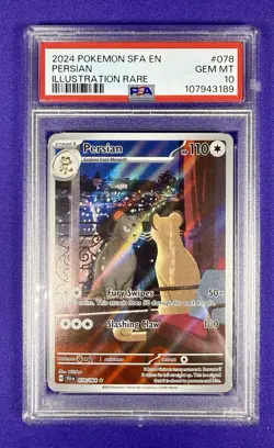 PSA 10 GEM MT Pokemon TCG Persian IR 078/064 SV: Shrouded Fable Holo - Image 1