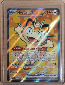 Meowth ex 107/088 FULL ART ULTRA RARE HOLO Perfect Order Me03 Pokemon English. - Image 1