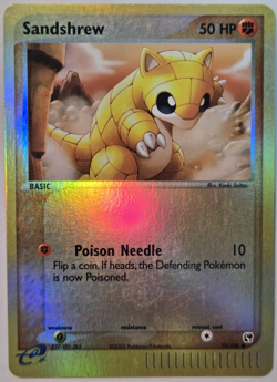 Pokemon TCG Sandshrew Sandstorm 75/100 Reverse Holo Common LP - Image 1