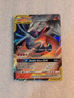 Pokemon TCG Reshiram & Charizard GX 20/214 Tag Team Ultra Rare NM Condition - Image 1