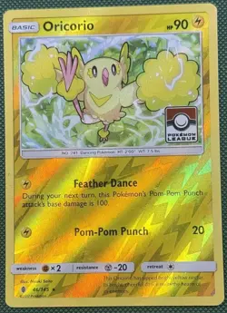 Pokemon Oricorio 46/145 Guardians Rising League Promo Reverse Holo Stamped - Image 1