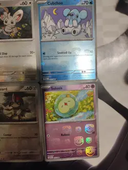 Pokemon TCG-Black Bolt/Masterball Lot of 4: Minccino,Cubchoo,Pawniard,Solosis - Image 3