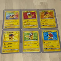 2017 Pokemon I Choose You! Set of 6 Ash's Pikachu Set SM108-SM112 & SM114 - Image 1