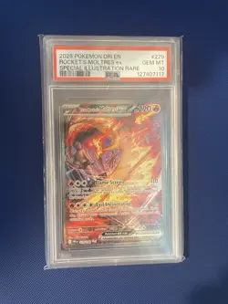 Team Rocket's Moltres EX #229/182 PSA 10 Pokemon Destined Rivals 2025 - Image 1