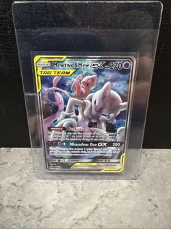 Pokemon TCG Mewtwo & Mew GX SM191 LP Promo Full Art Tag Team - Image 2