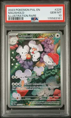 2023 POKEMON PAL EN-PALDEA EVOLVED ILLUSTRATION RARE #226 MAUSHOLD PSA 10 - Image 1