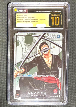 Roronoa Zoro OP01-001 Leader Manga Alt Art Parallel CGC 10 One Piece 25th Anniv - Image 1