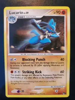 Lucario 2/17 Holo Rare Pokemon TCG Card POP Series 8 Minor Holo Bleed Very LP-NM - Image 2