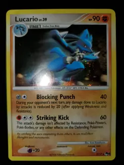 Lucario 2/17 Holo Rare Pokemon TCG Card POP Series 8 Minor Holo Bleed Very LP-NM - Image 3
