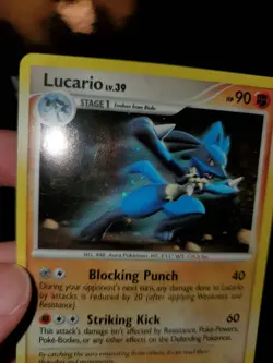 Lucario 2/17 Holo Rare Pokemon TCG Card POP Series 8 Minor Holo Bleed Very LP-NM - Image 4
