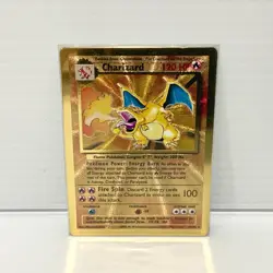 Charizard 4/102 Gold Metal Card - Pokemon 25th Anniversary Celebrations (NM) - Image 1