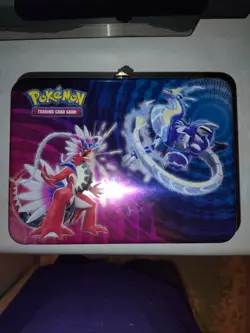 Pokemon TCG Tins Set. One Lunch Tin And One Pencil Tin. No Cards. Has Stickers. - Image 1