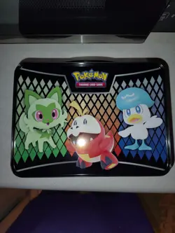 Pokemon TCG Tins Set. One Lunch Tin And One Pencil Tin. No Cards. Has Stickers. - Image 2