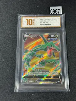 Pokemon TCG S-Chinese Card Sword & Shield CS4bC 145/132 Rayquaza V SR Grade 10 - Image 1