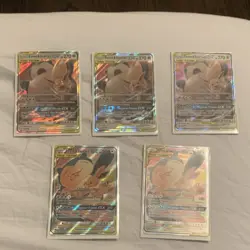 Pokemon Eevee & Snorlax GX TAG TEAM Holo Card Lot 5 Nintendo English 2019 - Image 2