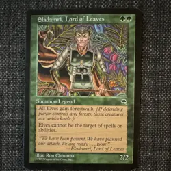 Magic: The Gathering Eladamri, Lord of Leaves Tempest Regular Rare 1997 Eng - Image 1