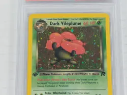 2000 POKEMON ROCKET 1ST EDITION #13 DARK VILEPLUME 🌀- HOLO PSA 9 SWIRL 🌀 - Image 2