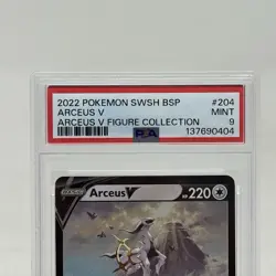 2022 POKEMON SWSH BLACK STAR PROMO ARCEUS V FIGURE COLL #204 ARCEUS V PSA 9 - Image 2