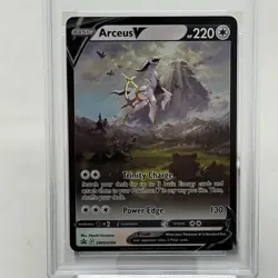 2022 POKEMON SWSH BLACK STAR PROMO ARCEUS V FIGURE COLL #204 ARCEUS V PSA 9 - Image 3
