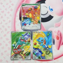 Charmander 038 + Squirtle 039 + Bulbasaur 037 - First Partner Pokemon Cards L295 - Image 1