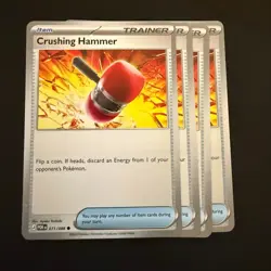 4x Crushing Hammer - 071/088 - ME03: Perfect Order (ME03) Pokemon Playset x4 - Image 1