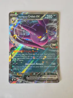 Team Rocket's Crobat ex 122/182 Double Rare Destined Rivals Pokemon Holo NM - Image 1