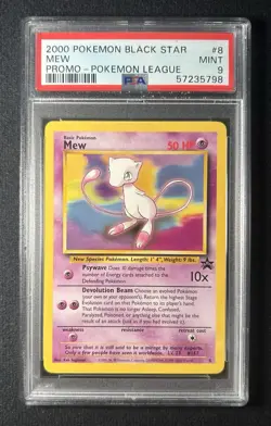 2000 Pokemon Black Star Promo Mew #8 PSA 9 - Image 1