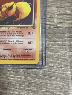 Pokemon FLAREON Jungle 3/64 Holo Unlimited Holo Rare LP-e - Image 5