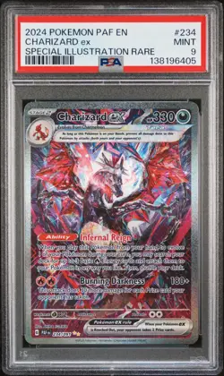 2024 Pokemon TCG Charizard ex Paldean Fates SIR 234/091 PSA 9 Mint - Image 1