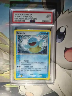 Squirtle 83/112 Reverse Holo PSA 9 Mint EX Fire Red Leaf Green Pokemon 2004 - Image 1