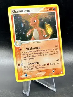 Charmeleon 110/109 Holo Pokemon EX Team Rocket Returns Vintage Fart Swirl MP/HP - Image 1