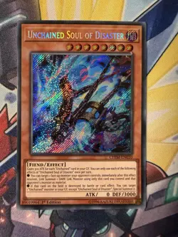 YuGiOh! Unchained Soul Of Disaster Secret Rare CHIM-EN010 - Image 1